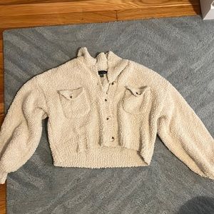 white cropped sweater from grey bandit